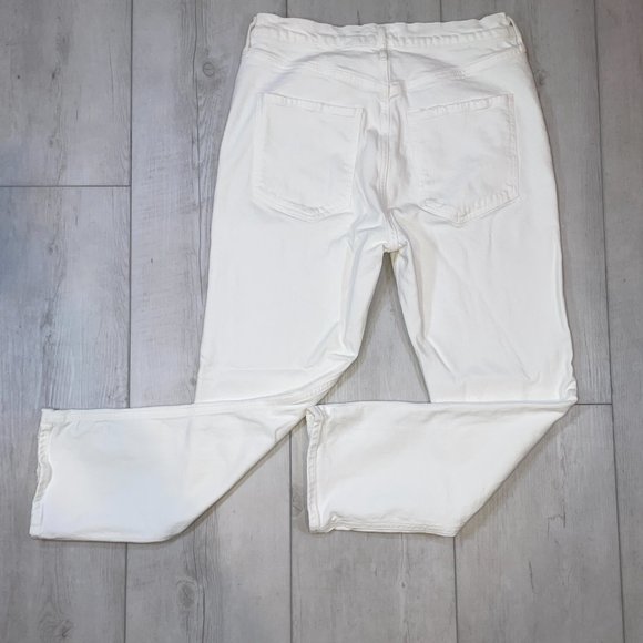 AGOLDE Riley High Rise Straight Crop White Denim Women's Size 30 - Picture 9 of 12